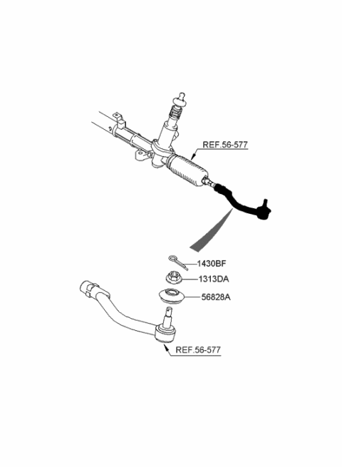 2005 Hyundai Sonata Steering Linkage Diagram