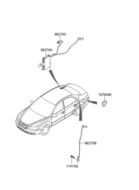 2005 Hyundai Sonata New Body Style (Korean) Antenna Diagram