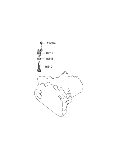 2005 Hyundai Sonata New Body Style (Korean) Speedometer Driven Gear (MTA) Diagram