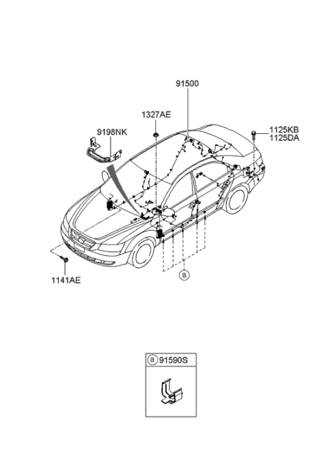 2005 Hyundai Sonata Wiring Assembly-Floor Diagram for 91321-3K230