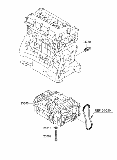 2005 Hyundai Sonata Front Case Diagram