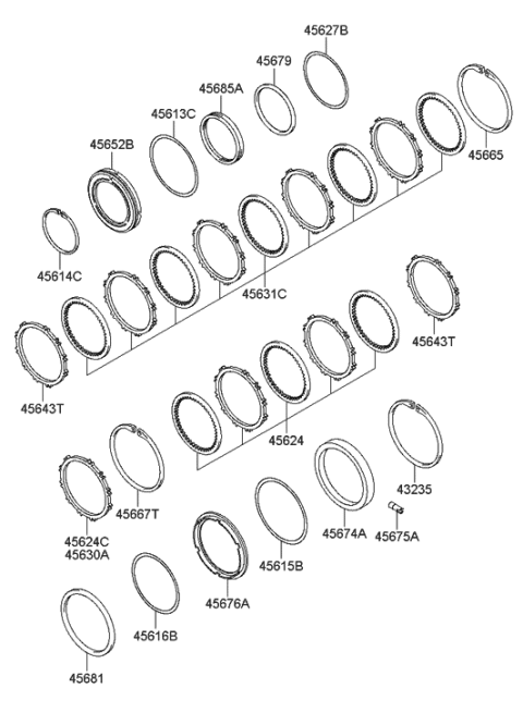 2005 Hyundai Sonata Transaxle Brake-Auto Diagram