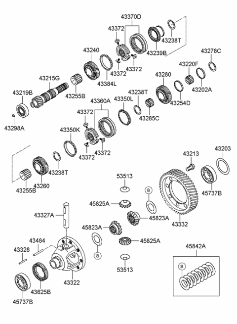 2005 Hyundai Sonata New Body Style (Korean) Transaxle Gear (MTA) Diagram 2