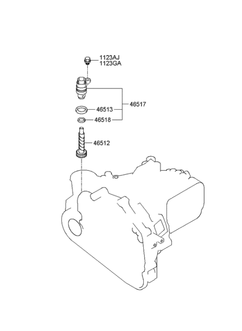 2005 Hyundai Sonata Speedometer Driven Gear-Auto Diagram