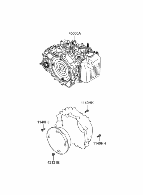 2005 Hyundai Sonata Transaxle Assy-Auto Diagram