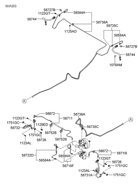 2005 Hyundai Sonata Brake Fluid Line Diagram 2