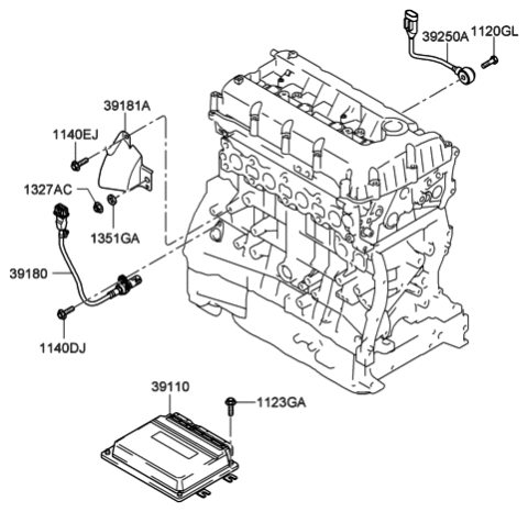 2005 Hyundai Sonata Electronic Control Diagram