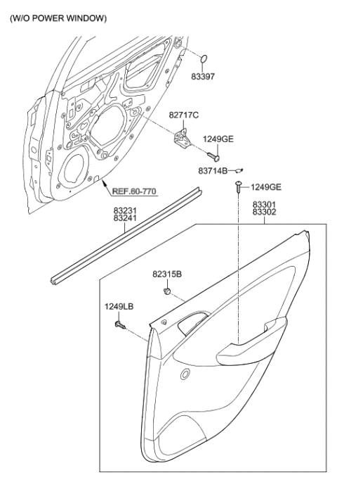 2015 Hyundai Accent Rear Door Trim Diagram 2