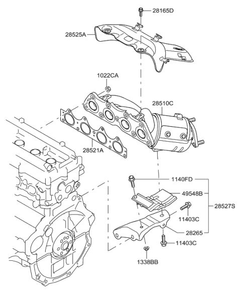 2017 Hyundai Accent Exhaust Manifold Diagram