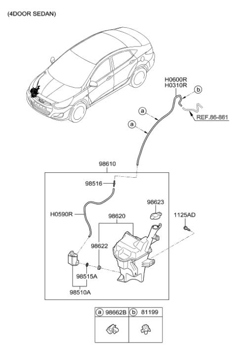 2016 Hyundai Accent Windshield Washer Diagram 1