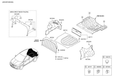 2015 Hyundai Accent Luggage Compartment Diagram 1