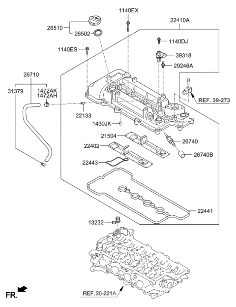 2016 Hyundai Accent Rocker Cover Diagram