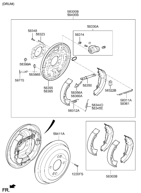 2016 Hyundai Accent Rear Wheel Brake Diagram 2