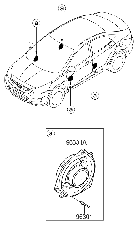 2017 Hyundai Accent Speaker Diagram