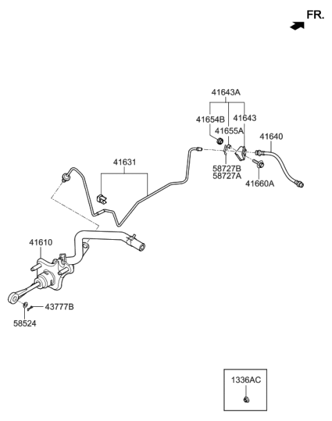 2016 Hyundai Accent Clutch Master Cylinder Diagram