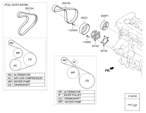 2017 Hyundai Accent Coolant Pump Diagram