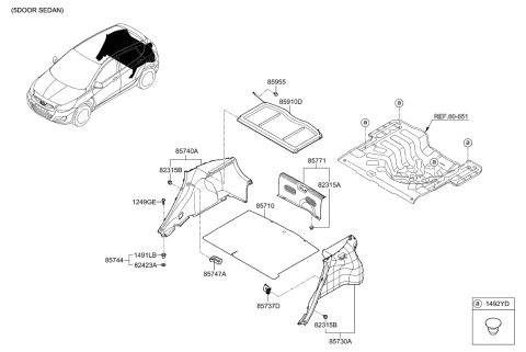 2016 Hyundai Accent Luggage Compartment Diagram 2