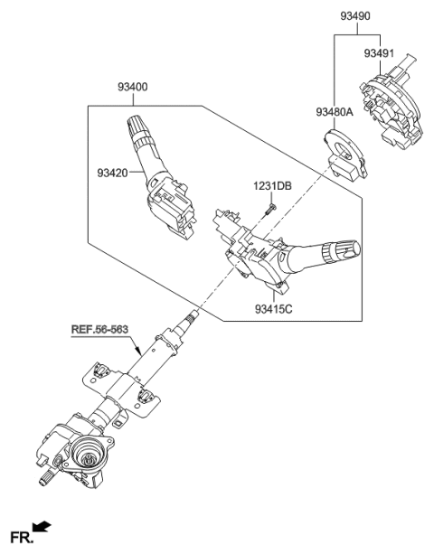 2017 Hyundai Accent Multifunction Switch Diagram