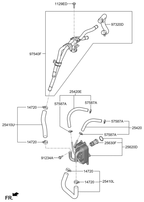 2019 Hyundai Veloster Oil Cooling Diagram