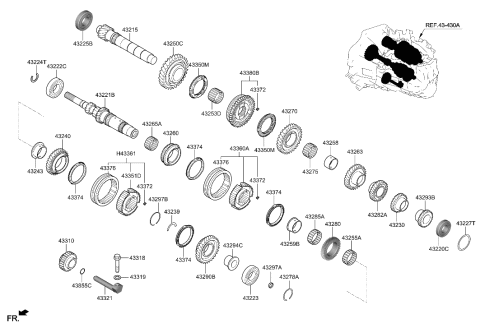 2021 Hyundai Veloster Transaxle Gear-Manual Diagram 1