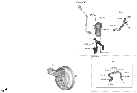 2019 Hyundai Veloster Brake Master Cylinder & Booster Diagram 2