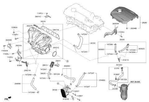 2021 Hyundai Veloster Intake Manifold Diagram 1