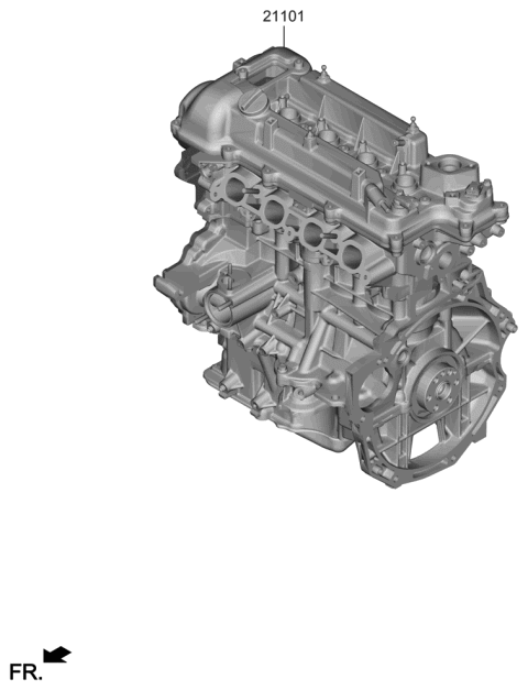 2021 Hyundai Veloster Engine Assembly-Sub Diagram for 158M1-2BU01