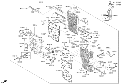 2019 Hyundai Veloster Transmission Valve Body Diagram