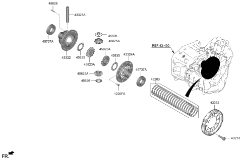 2021 Hyundai Veloster Transaxle Gear-Manual Diagram 6