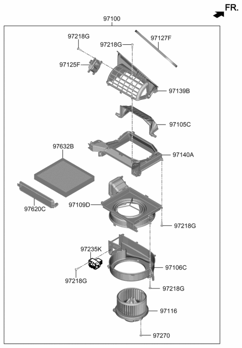 2020 Hyundai Veloster Heater System-Heater & Blower Diagram 2