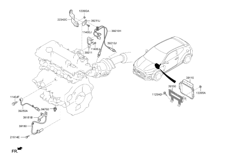 2019 Hyundai Veloster Electronic Control Diagram 1