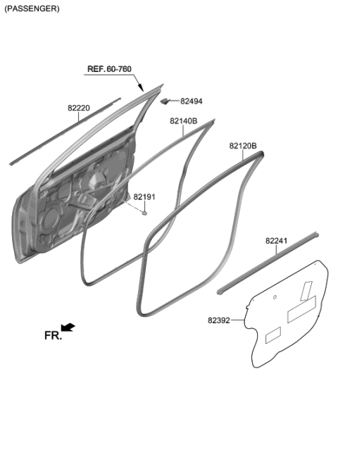 2021 Hyundai Veloster Front Door Moulding Diagram 2