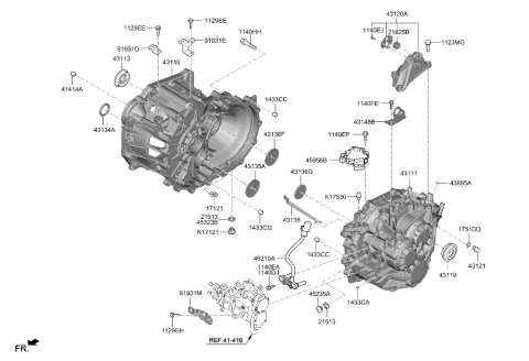 2020 Hyundai Veloster Transaxle Case-Manual Diagram 5