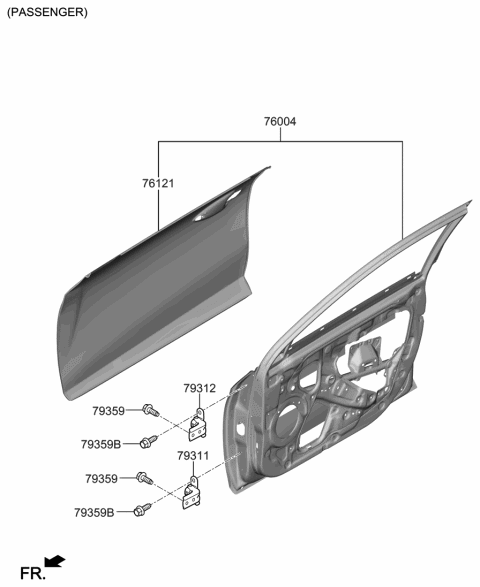 2019 Hyundai Veloster Front Door Panel Diagram 2