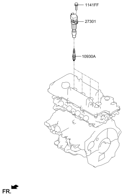 2019 Hyundai Veloster Spark Plug & Cable Diagram 1