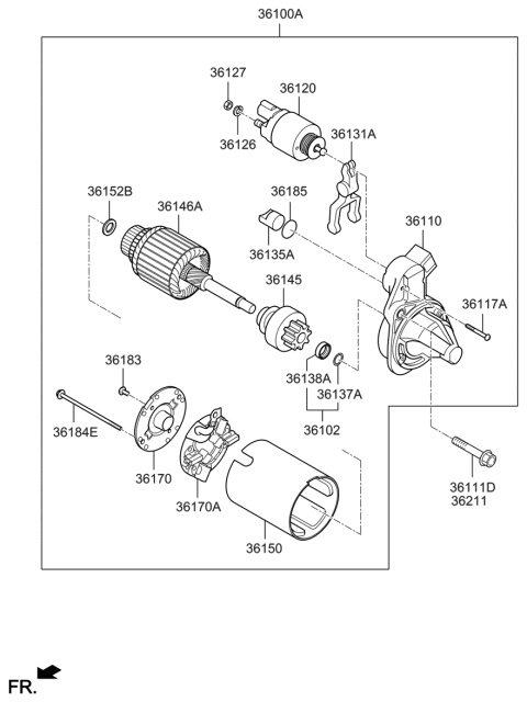 2019 Hyundai Veloster Starter Diagram 1