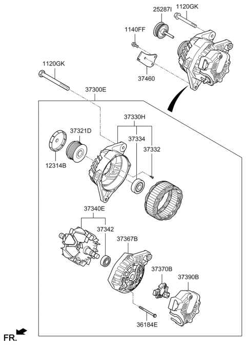 2021 Hyundai Veloster Alternator Diagram 2