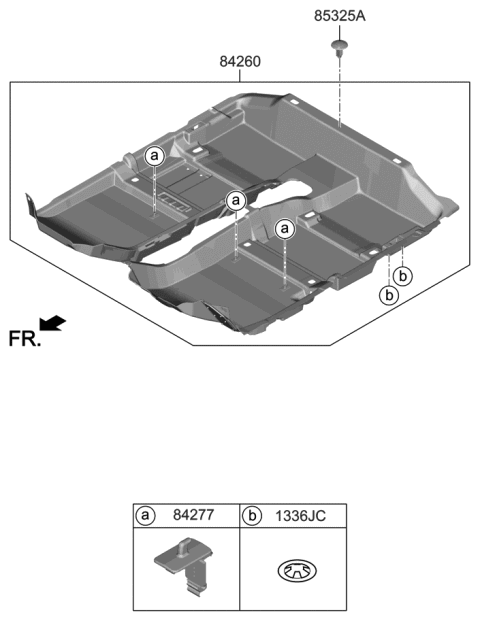 2019 Hyundai Veloster Floor Covering Diagram