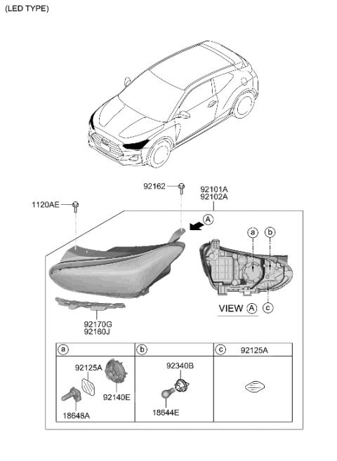 2021 Hyundai Veloster Head Lamp Diagram 2