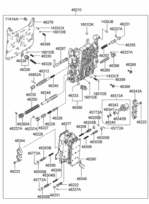 2006 Hyundai Elantra Old Body Style Transmission Valve Body Diagram 1