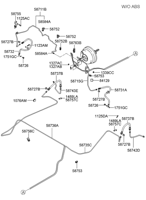 2000 Hyundai Elantra Brake Fluid Line Diagram 1