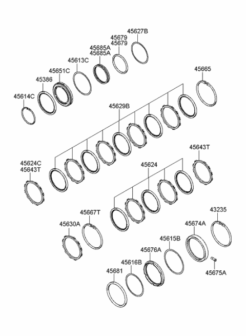 2002 Hyundai Elantra Transaxle Brake-Auto Diagram