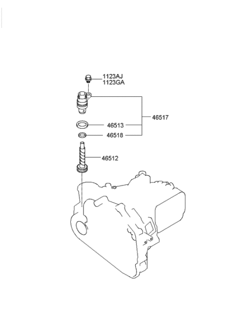 2000 Hyundai Elantra Speedometer Driven Gear-Auto Diagram