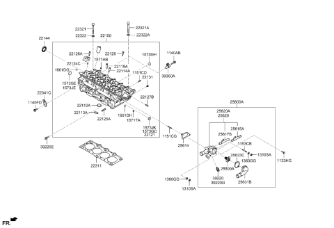 2005 Hyundai Elantra Cylinder Head Diagram