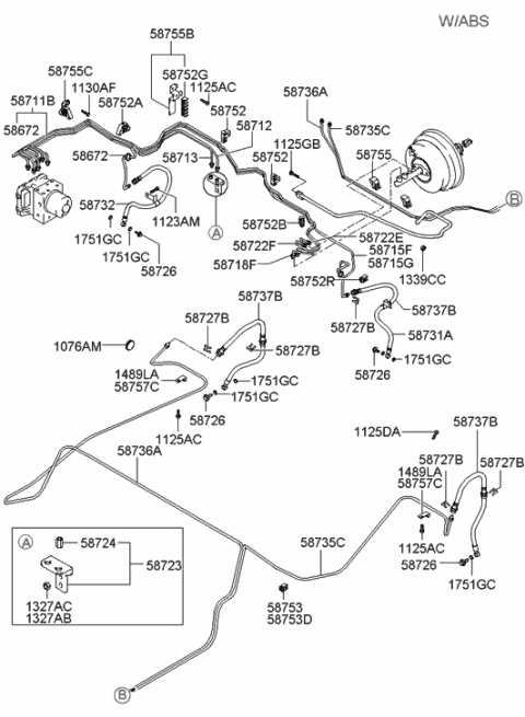 2000 Hyundai Elantra Brake Fluid Line Diagram 2