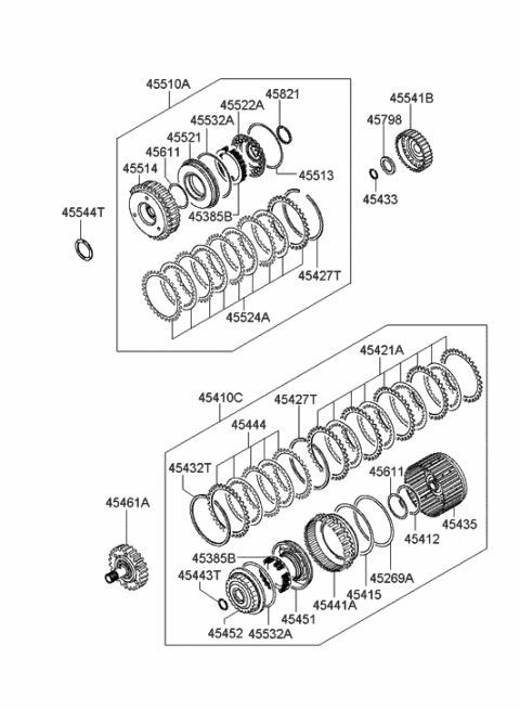 2006 Hyundai Elantra Old Body Style Transaxle Clutch - Auto Diagram
