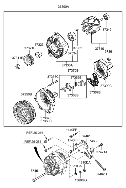 2005 Hyundai Elantra Generator Diagram