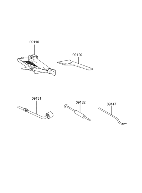 2001 Hyundai Elantra OVM Tool Diagram