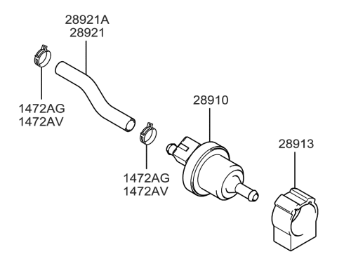 2002 Hyundai Elantra Hose-Vapor Diagram for 28921-23700