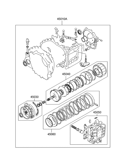 2006 Hyundai Elantra Old Body Style Transaxle Gasket Kit-Auto Diagram
